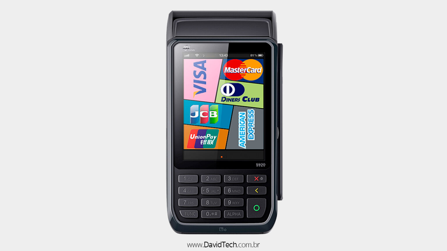 PAX S920 Máquina de cartão completa David Tech